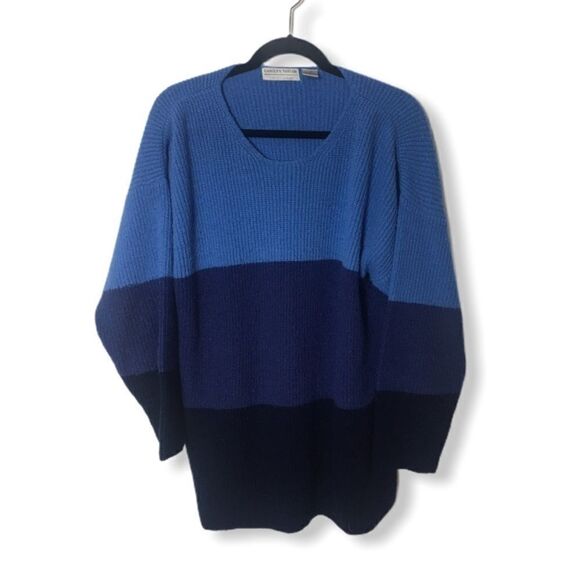 Carolyn Taylor SZ L vintage color-block sweater - Picture 2 of 3